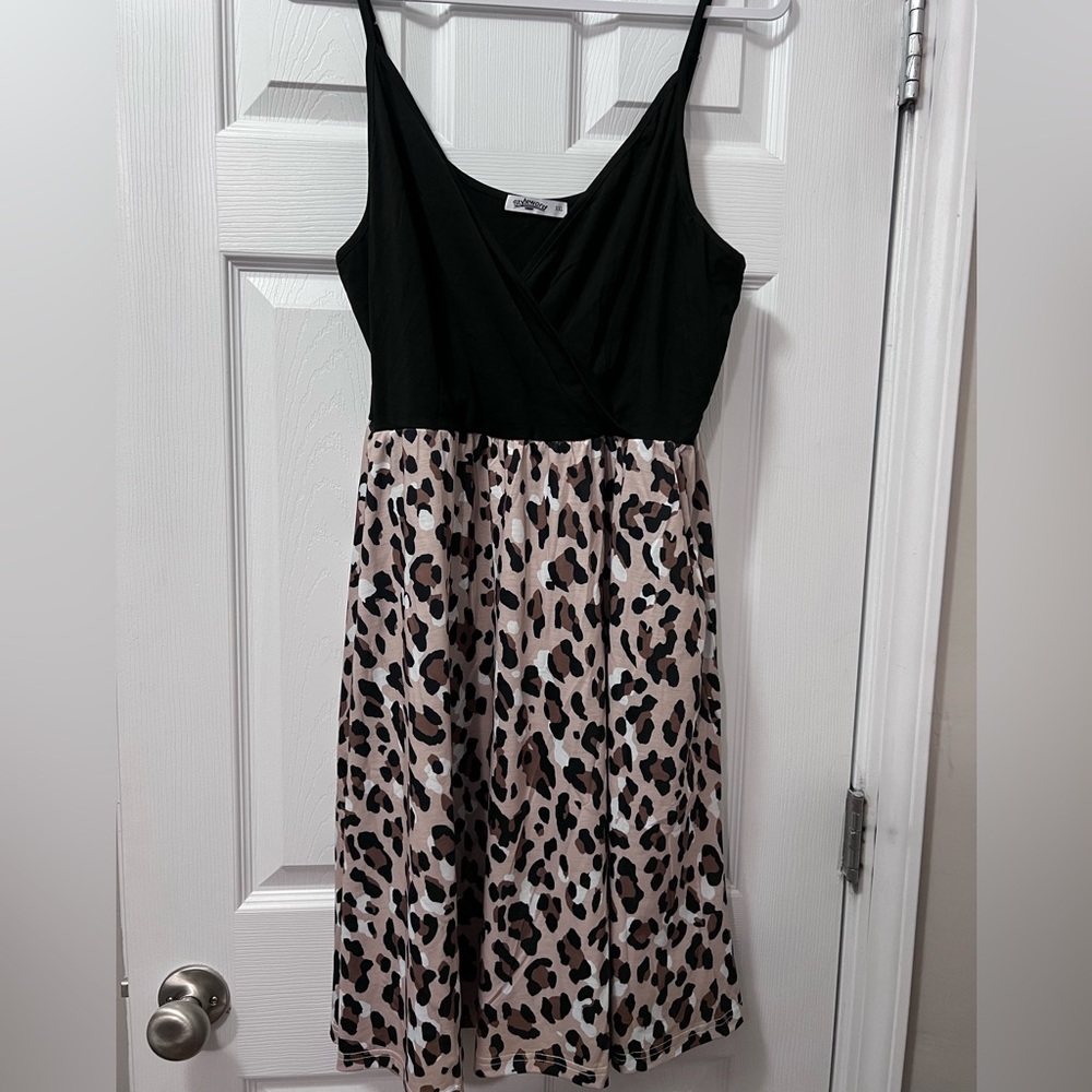 XXL Leopard Print Wrap Sundress